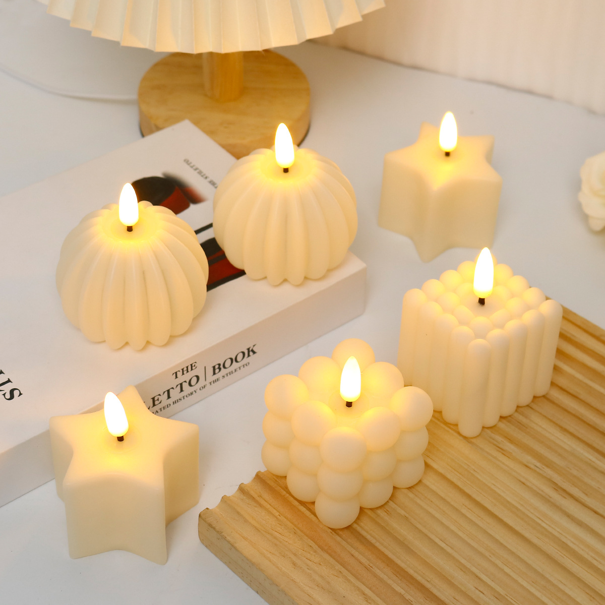 Photography Of Lighting - Led-kaarsenblok voor bruiloft, verjaardag, kerstdecoratie, rookvrije