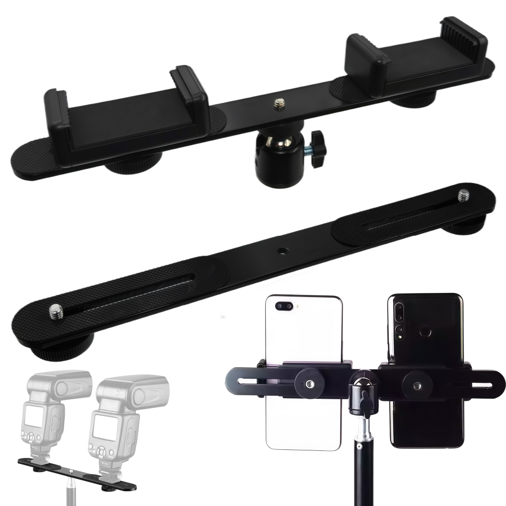 Photography Lighting Products - 1/4'' Dual Flash Bracket Mount Holder