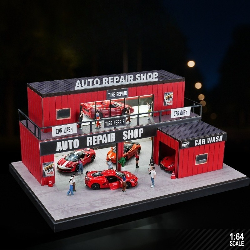 Photography Lighting Simulator Free - 1:64 Meerlaagse containergarage simulatie miniatuur parkeerplaats
