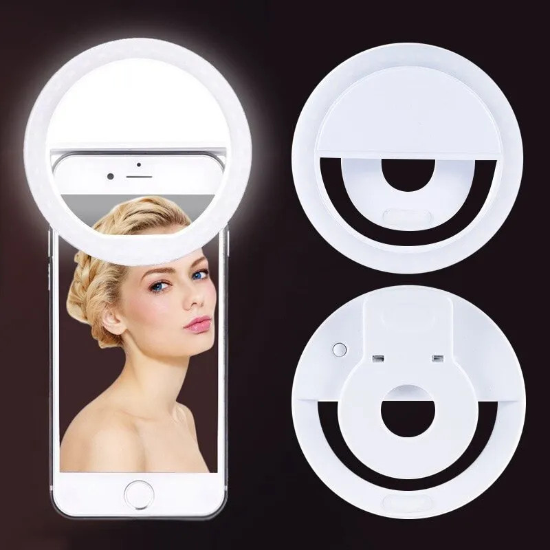 Photography Lighting Spotlight - Usb Oplaadbare Led Selfie Ring Licht