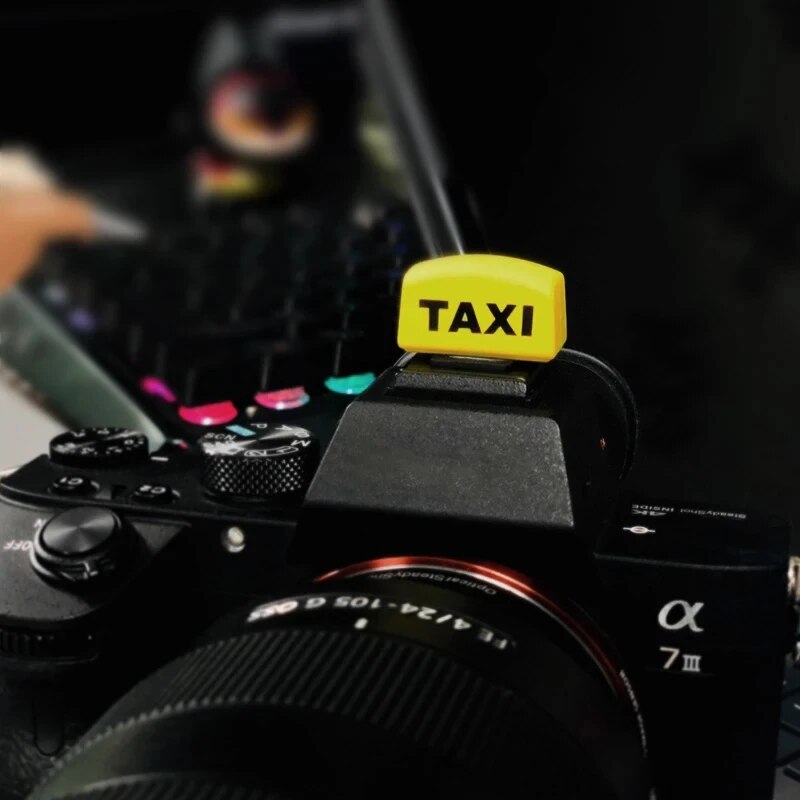 Macro Photography Lighting Kit - TAXI Camera Flitsschoen Cover Beschermhoes Cartoon