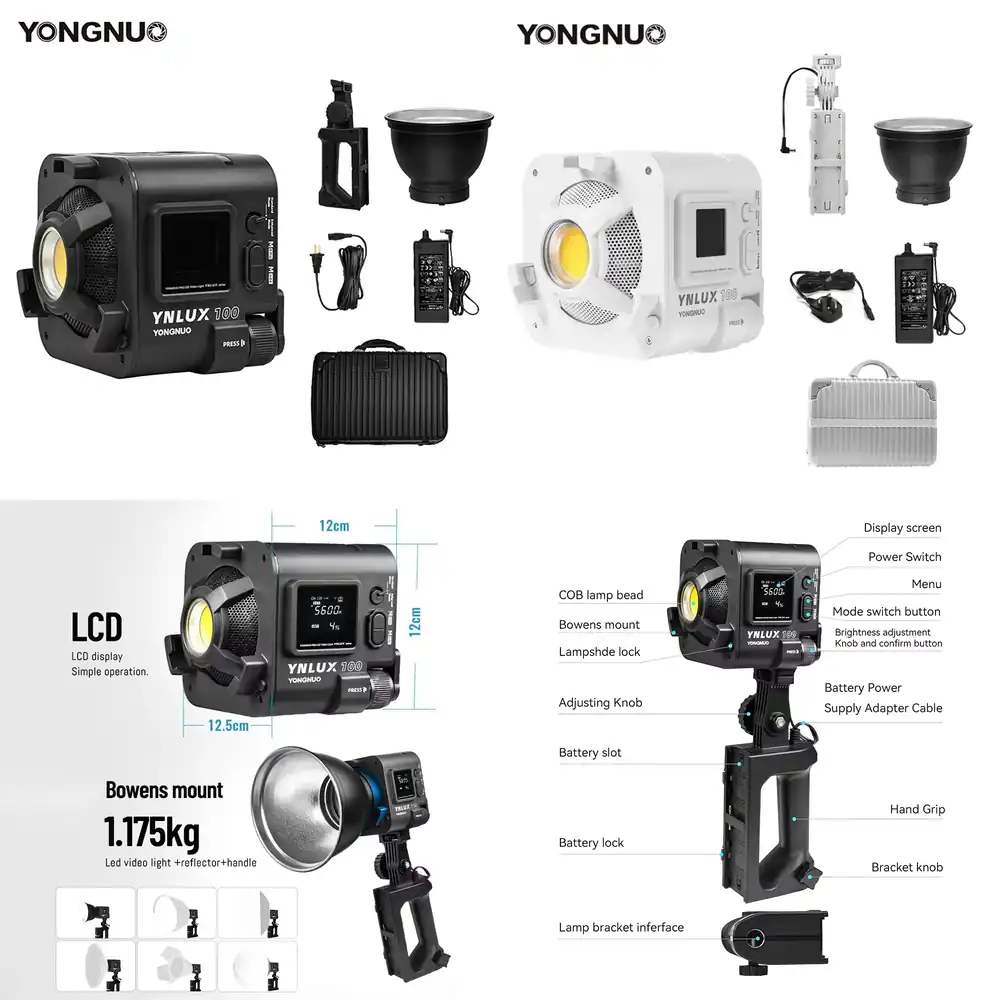 Photography Of Lighting - YONGNUO YNLUX100 100W 3200K-5600K Compacte Handheld