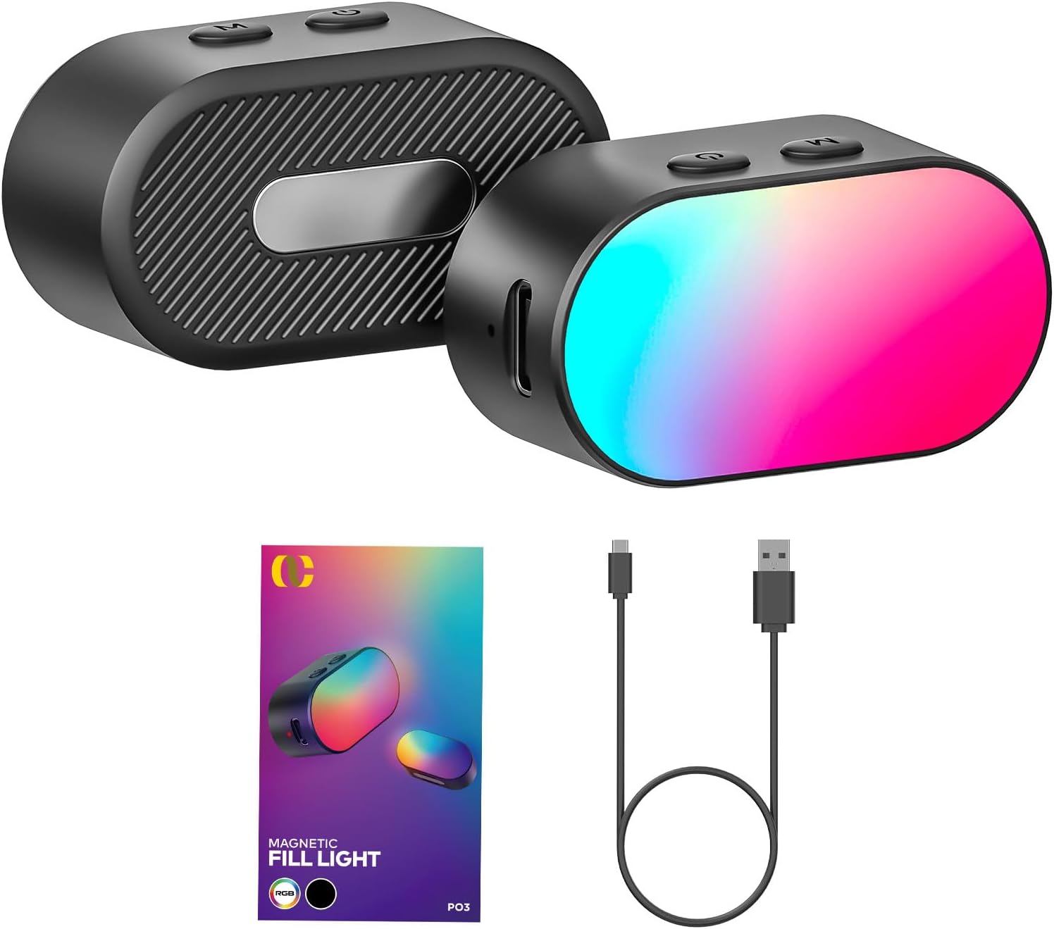 Photography Lighting Spotlight - AOCHUAN Mini RGB Magnetisch Invullicht 3-stops