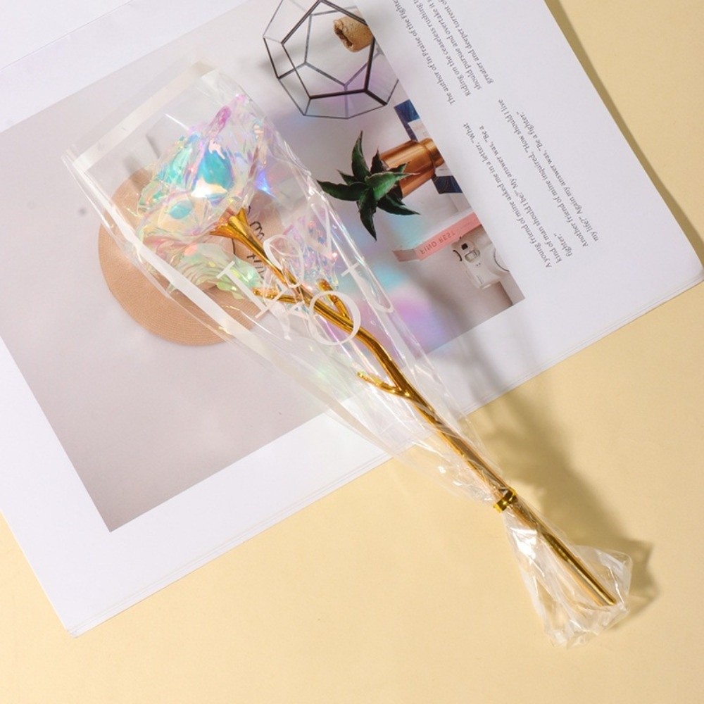 Photography Lighting Simulator Free - Gloeiende Gouden Folie Roos Bloem Kleurrijke