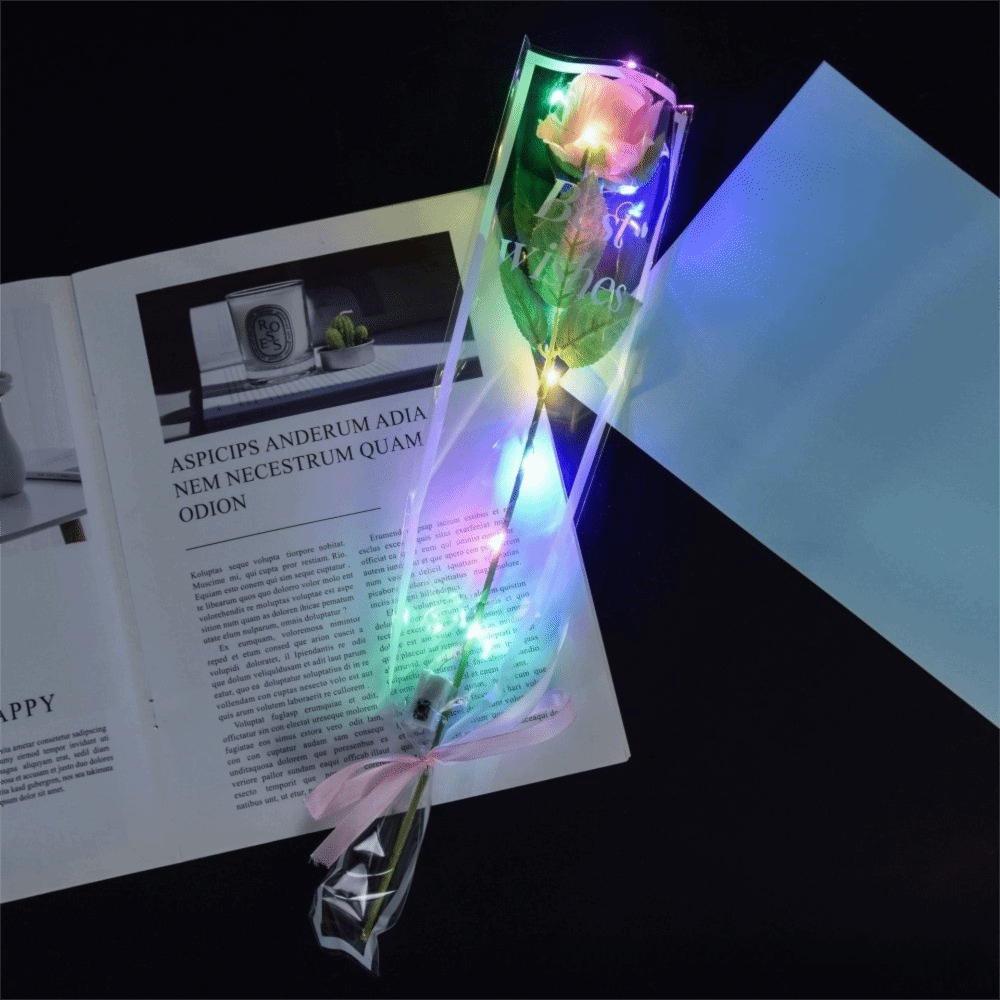 Photography Lighting Simulator Free - Gloeiende kunstmatige rozenbloem LED-lampjes Kleurrijk gesimuleerd
