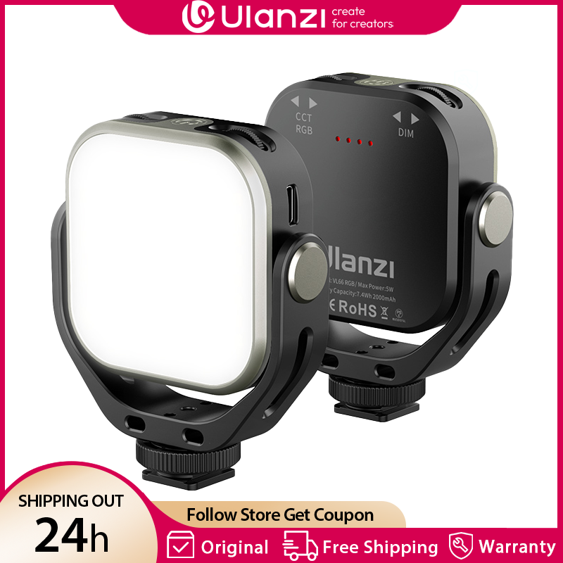 Photography Lighting With Umbrella - Ulanzi VL66 RGB-videolamp 2500-6500K CCT 360°