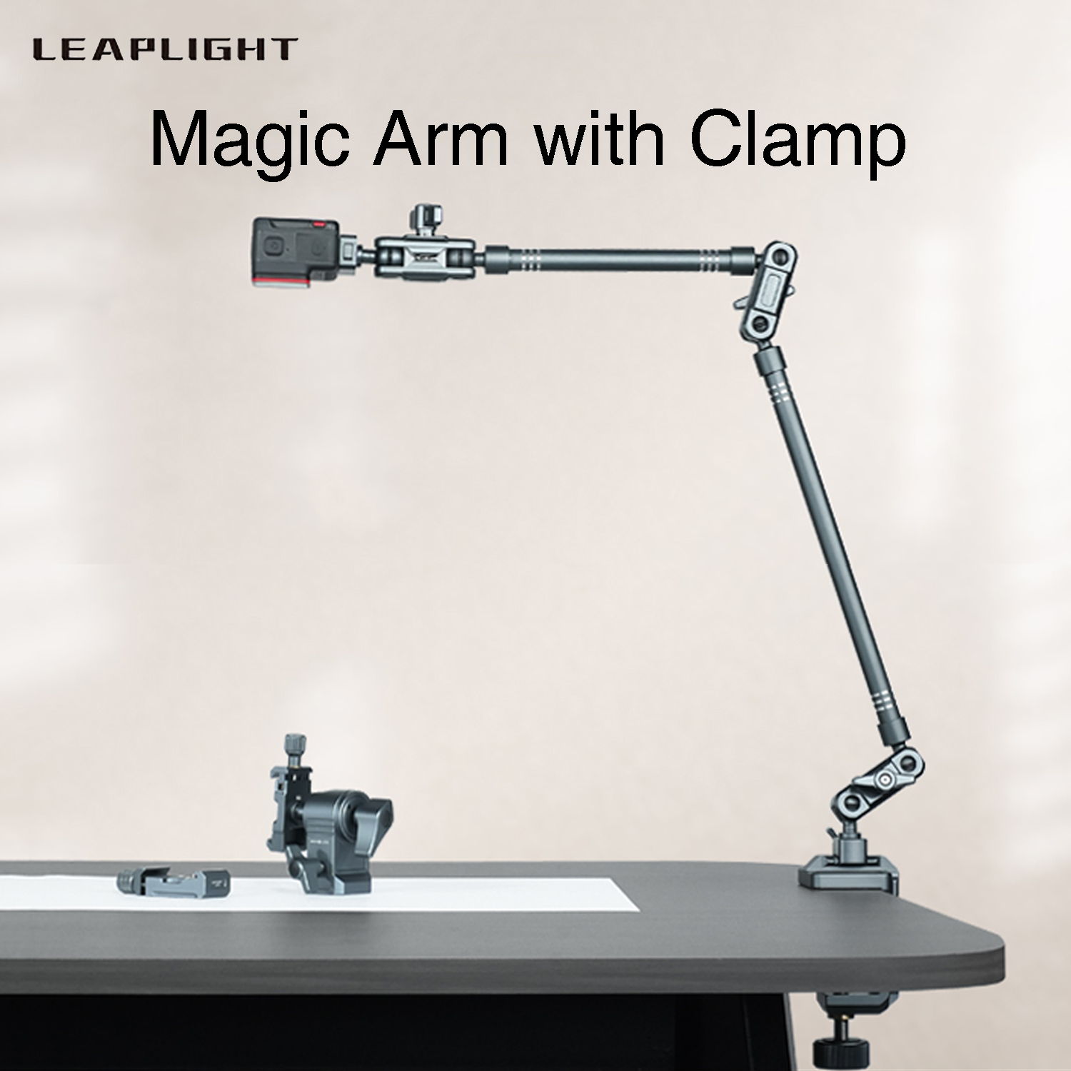 Photography Lighting Overhead - LEAPLIGHT Magic Arm W-klem, bovenliggende articulerende