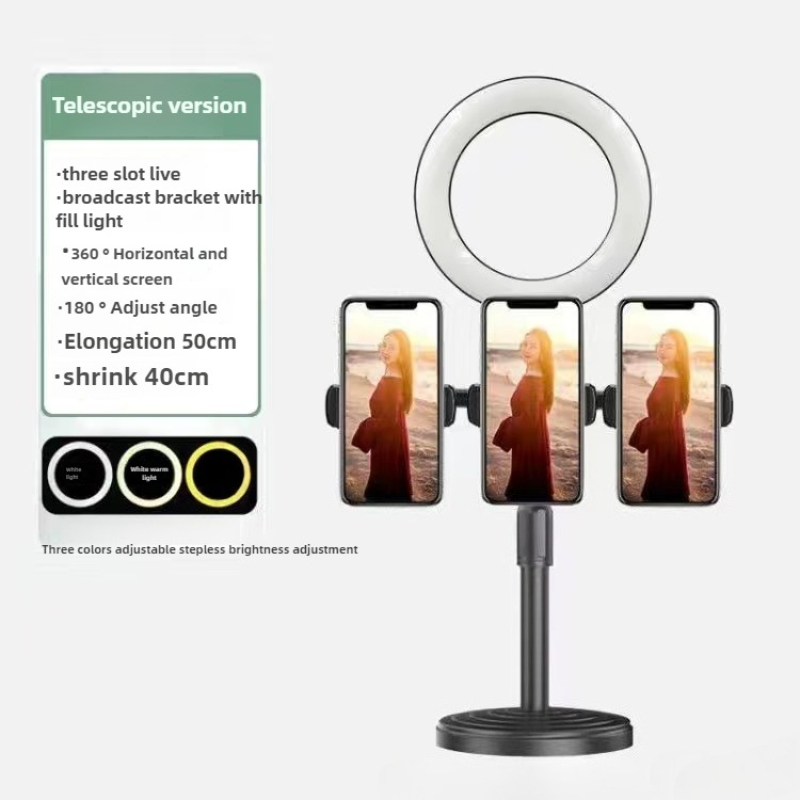 Photography Lighting Position - Fotografie Ringlamp met beugelstandaard Dubbele positie