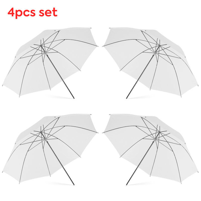 Photography Lighting With Umbrella - 76 * 80cm X4 Transparante Witte
