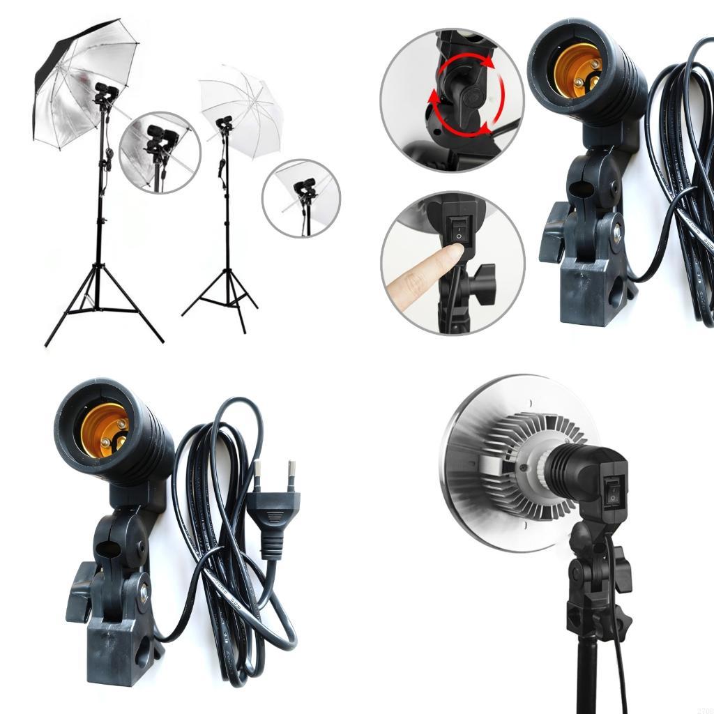 Photography Lighting With Umbrella - E27 Lichtstandaard Paraplu Reflectorsteun Uitgerust met