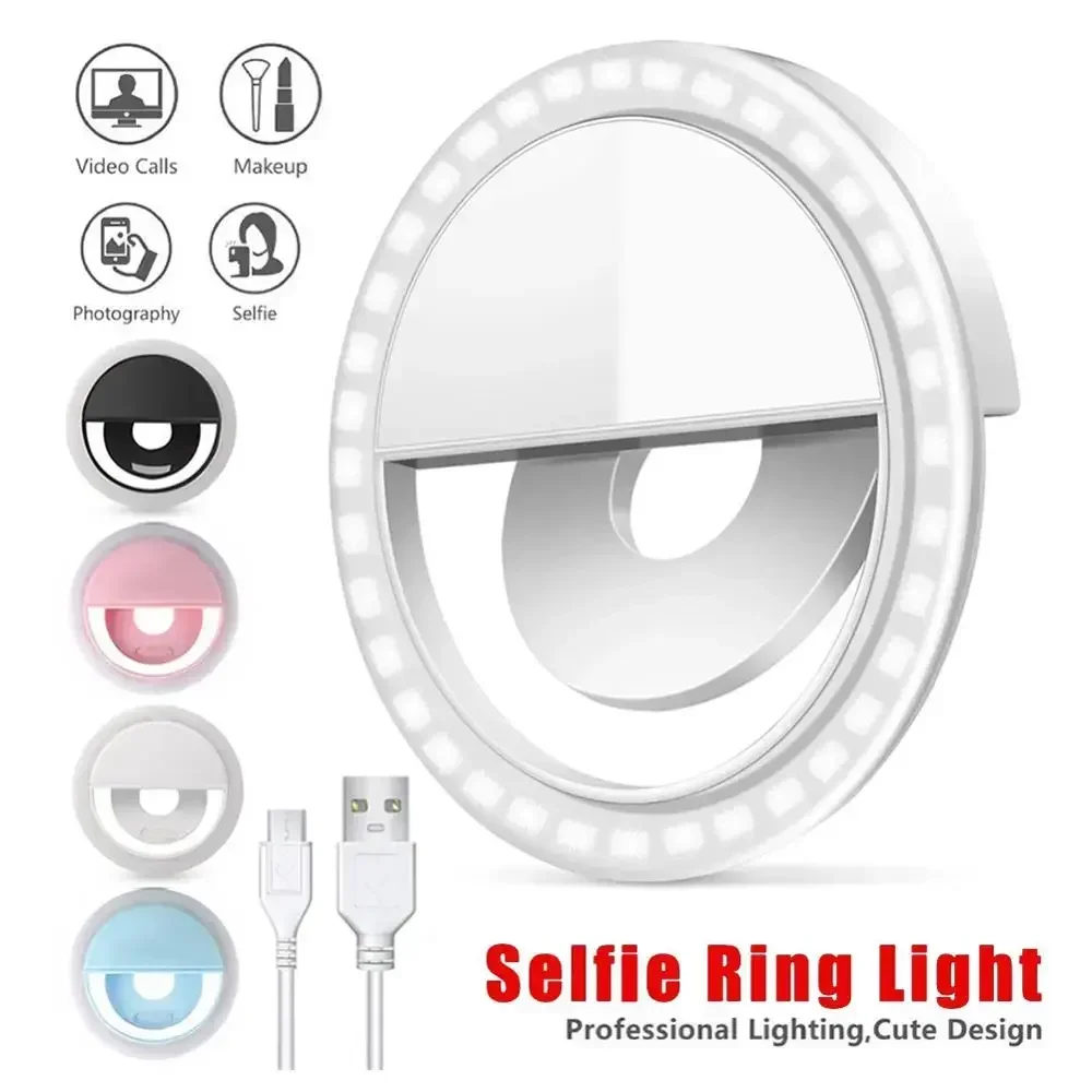 Photography Lighting Products - LED Selfie Ringlicht Mobiele telefoon Clip-On