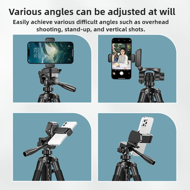 Photography Lighting Position - Smartphone-camera-statief, enkel- of driepunts-opname met lichtoptie