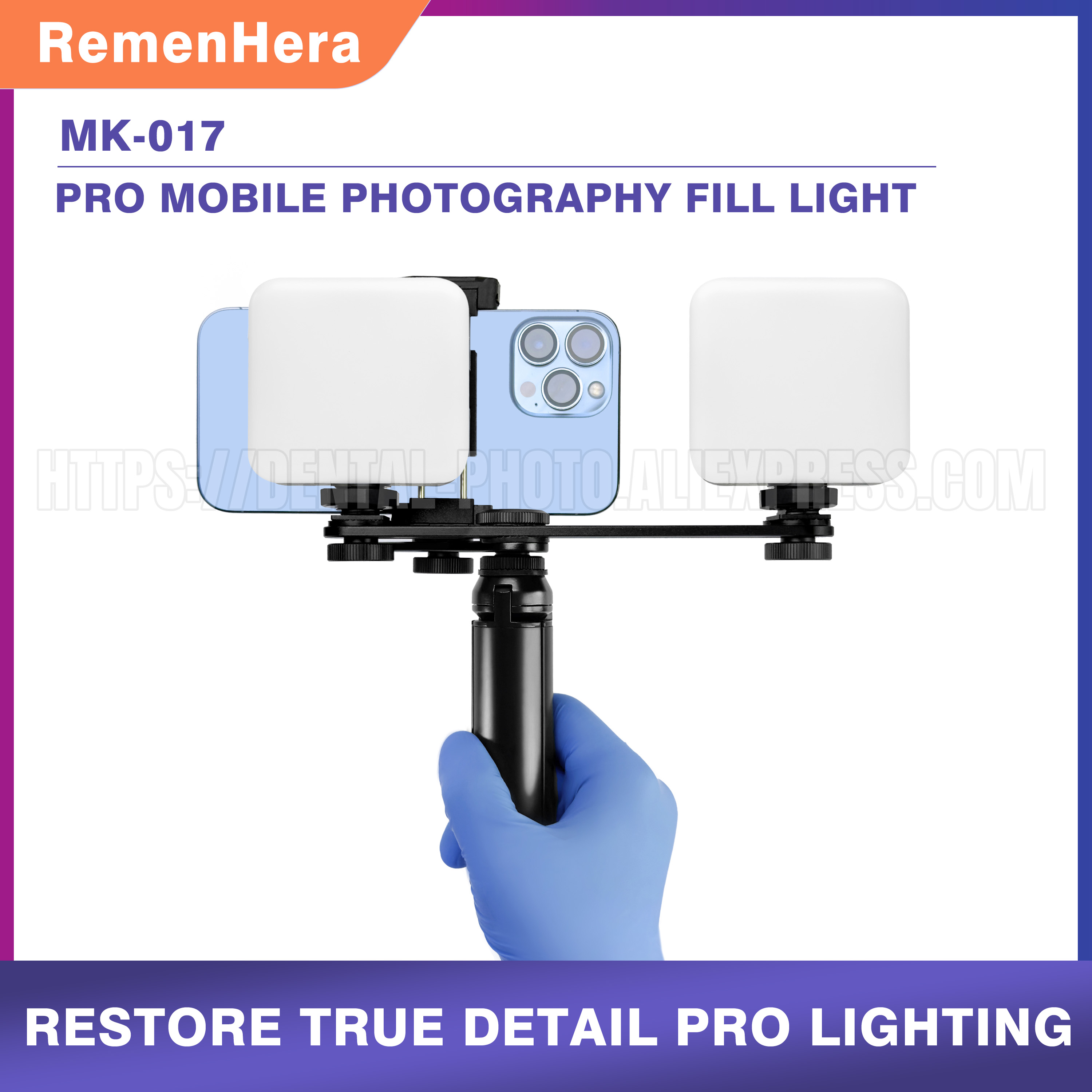 Photography Mobile Lighting - HERA LED-vullicht voor mobiele telefoonfotografie voor