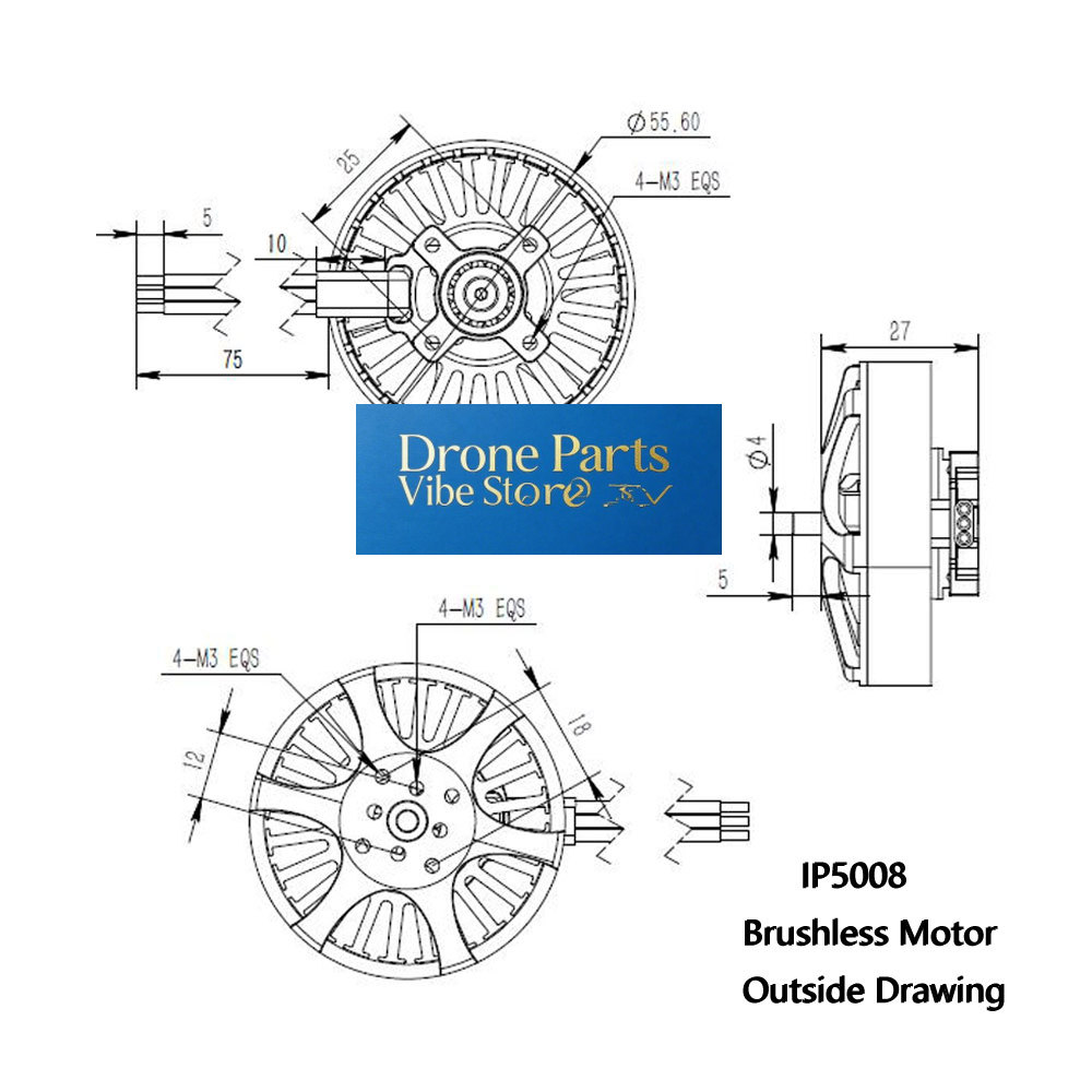 Photography Lighting Material - DParts1IP5008 KV370 borstelloze motor voor multi-rotor