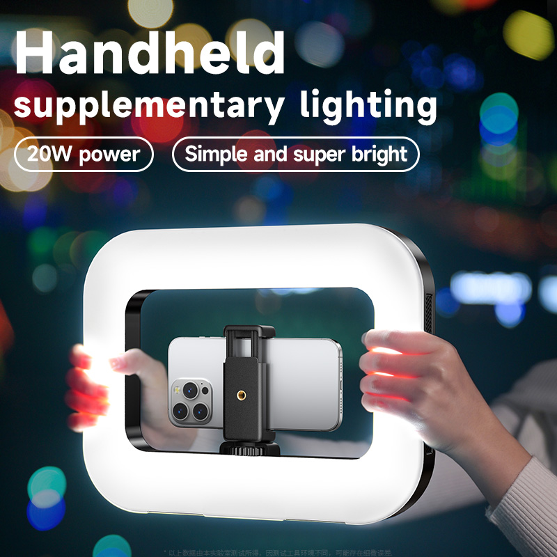 Photography Lighting Overhead - Dimmen Oplaadbare LED-ringlicht Konijnenkooi Bluetooth Selfie