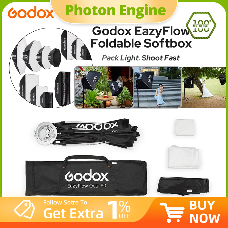Photography Lighting Flash - Godox EazyFlow serie opvouwbare softbox met