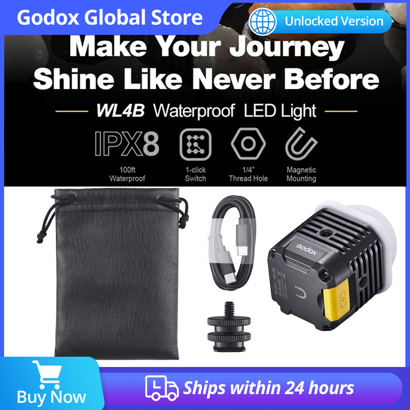 Photography Mobile Lighting - Godox WL4B 5600K waterdichte LED-lamp met