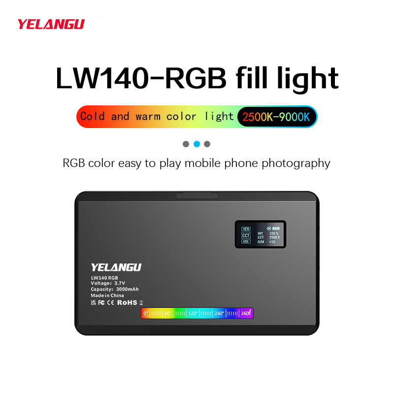 YELANGU RGB LED-videolamp W140 - Photography Lighting Products recensie en prijs