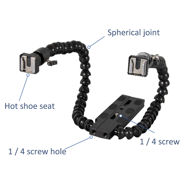 Flexibele Dual Arm Flitsschoen - Macro Photography Lighting Kit recensie en prijs