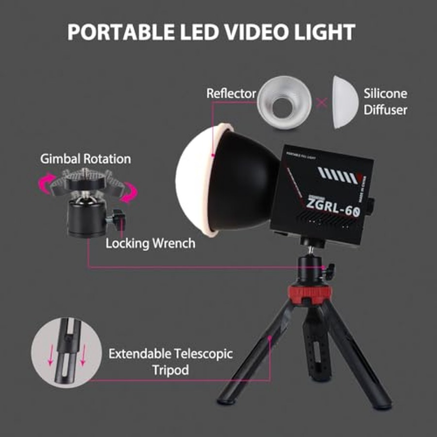 60W COB LED-videolamp Handheld - Photography Lighting Spotlight recensie en prijs